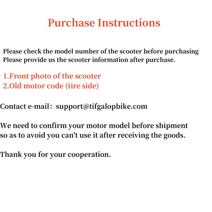 Tifgalop® Electric Scooter Motors T88/T88PLUS/K8/X10/T108